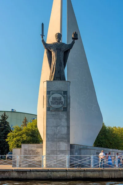 Ρωσία Καλίνινγκραντ 2020 Μνημείο Του Νικολάου Θαυματουργού Στο Ανάχωμα — Φωτογραφία Αρχείου