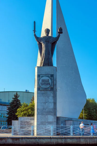 Ρωσία Καλίνινγκραντ 2020 Μνημείο Του Νικολάου Θαυματουργού Στο Ανάχωμα — Φωτογραφία Αρχείου