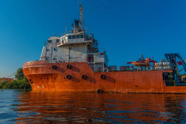 Rosja Kaliningrad 2020 Statek Baltic Explorer Porcie Morskim Kaliningradzie Kaliningrad — Zdjęcie stockowe