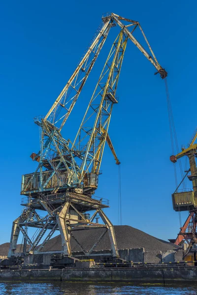 Kaliningrad Ryssland 2020 Hamnkranar Sommardagen Hamn För Handel — Stockfoto