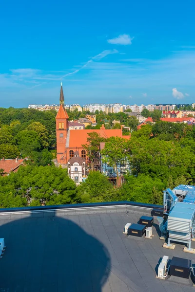 Zelenogradsk Russie 2020 Magnifique Paysage Urbain Visible Depuis Pont Observation — Photo