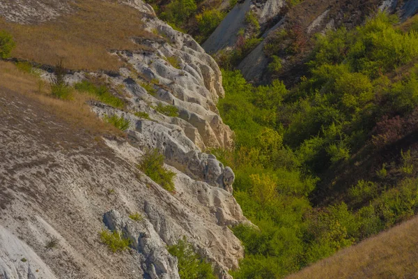 Divnogorie的粉笔采石场 在这些地方 粉笔层的厚度达到了60米 — 图库照片