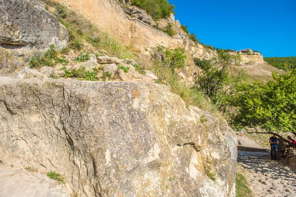 Krim Bakhchisarai 2020 Resterna Medeltida Fästningsstad Enligt Andra Källor Ett — Stockfoto