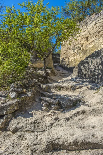 Krim Bakhchisarai 2020 Overblijfselen Van Een Middeleeuwse Vestingstad Volgens Andere — Stockfoto