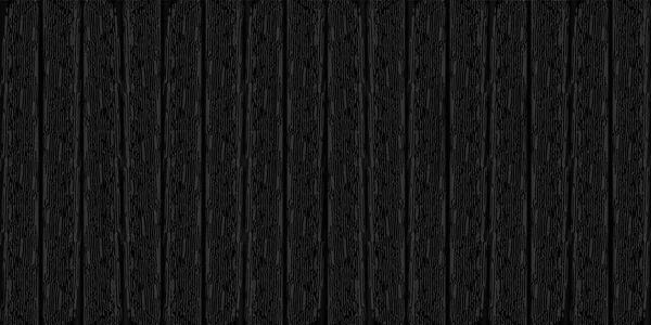 Vector Donker Zwart Houtstructuur Achtergrond Houten Muur Oude Retro Panelen — Stockvector