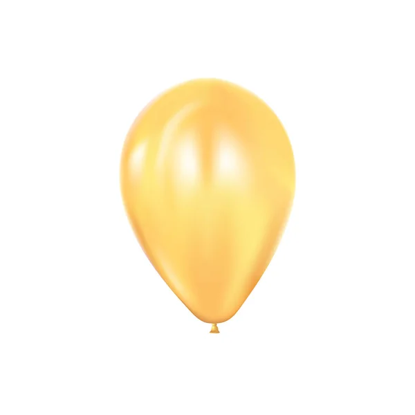 Realistische Gold Ballons Vektor Illustration Folge Bunter Hochglanzballon Luftballons Isolierte — Stockvektor