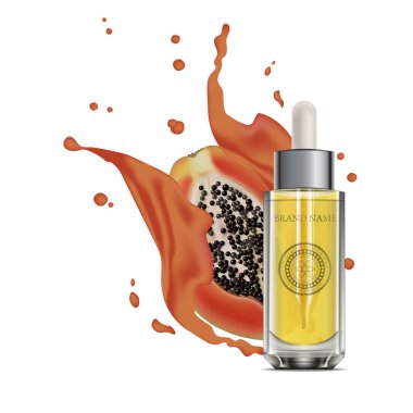 Gerçekçi 3d esans kozmetik şişe. Şişeyi, yolu ile alay