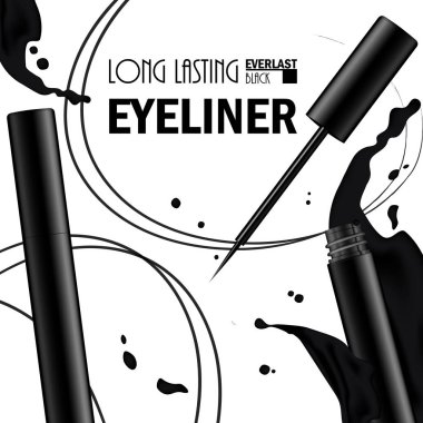Güzel eyeliner Pen afiş kozmetik promosyon için Prem