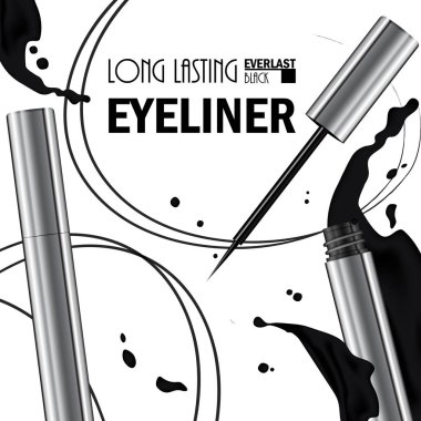 Güzel eyeliner Pen afiş kozmetik promosyon için Prem