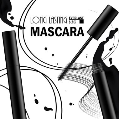 Kozmetik prim maskara p tanıtımı için güzel poster