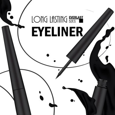 Güzel eyeliner Pen afiş kozmetik promosyon için Prem