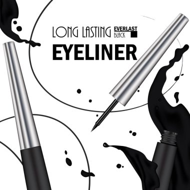 Güzel eyeliner Pen afiş kozmetik promosyon için Prem