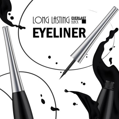 Güzel eyeliner Pen afiş kozmetik promosyon için Prem