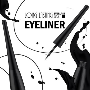Güzel eyeliner Pen afiş kozmetik promosyon için Prem