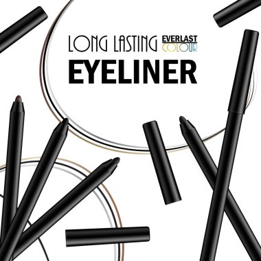 Güzel eyeliner Pen afiş kozmetik promosyon için Prem