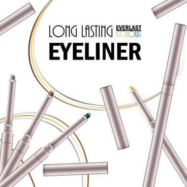 Güzel eyeliner Pen afiş kozmetik promosyon için Prem