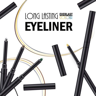 Güzel eyeliner Pen afiş kozmetik promosyon için Prem