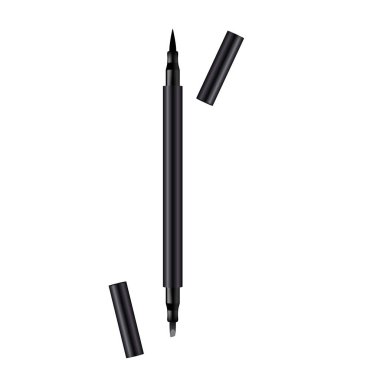 Gerçekçi dudak liner. Eyeliner. 3D tasarım elemanı. 