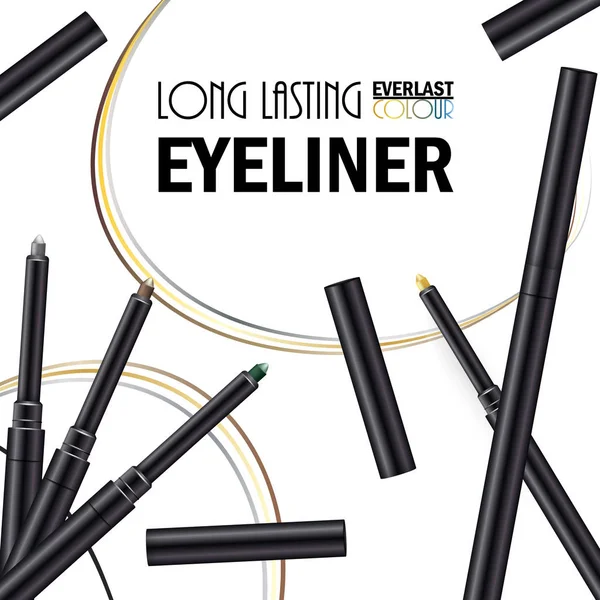 Güzel eyeliner Pen afiş kozmetik promosyon için Prem