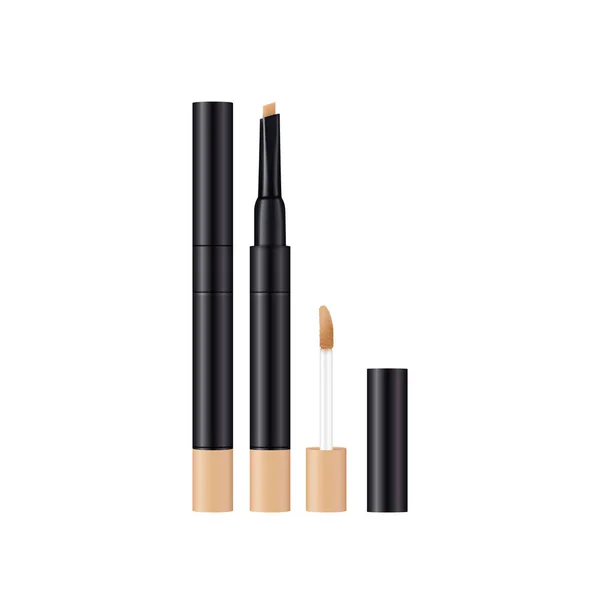 Concealer conforman la plantilla de diseño. 3d producto realista. Cosmeti. — Vector de stock