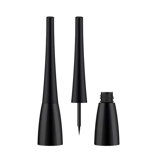 Realistic 3d eyeliner advertising template. Cosmetics.  