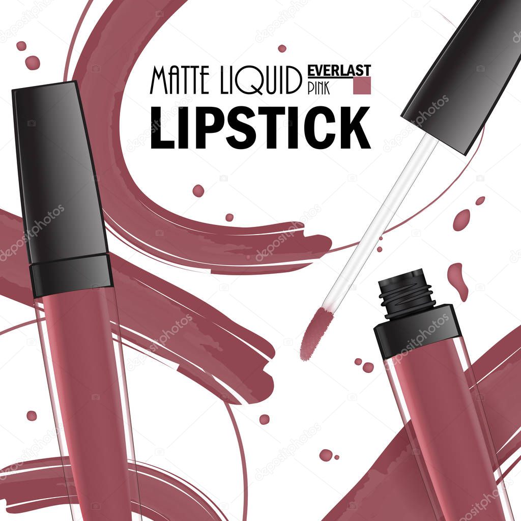 Beautiful Lipstick Poster for the promotion of cosmetic premium 