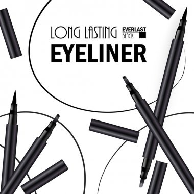 Güzel eyeliner Pen afiş kozmetik promosyon için Prem