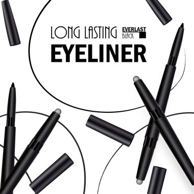 Güzel eyeliner Pen afiş kozmetik promosyon için Prem