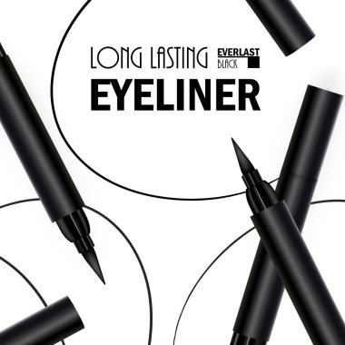 Güzel eyeliner Pen afiş kozmetik promosyon için Prem