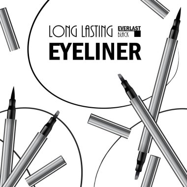 Güzel eyeliner Pen afiş kozmetik promosyon için Prem