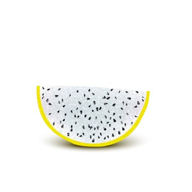 Kırmızı sarı ejderha meyve, bütün meyve ve yarısı. Tropikal meyveler f