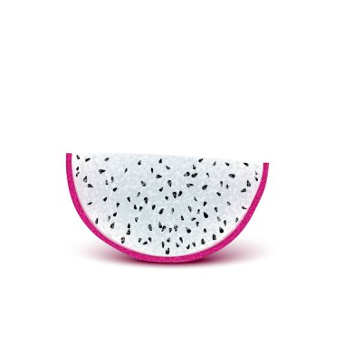 Kırmızı ejderha meyvesi, bütün meyve ve yarısı. Iyileşmek için tropikal meyveler