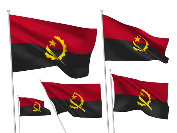Bandeiras vetoriais de Angola — Vetor de Stock