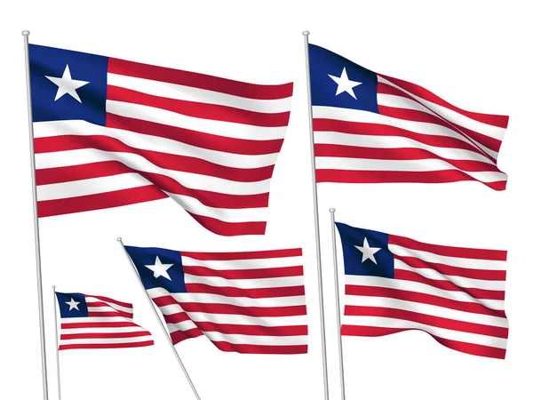 Vector flags of Liberia — Stock Vector