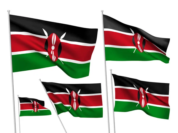 Vector flags of Kenya — Stock Vector