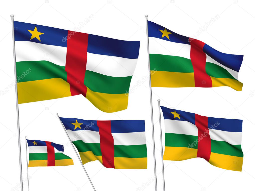 Vector flags of Central African Republic