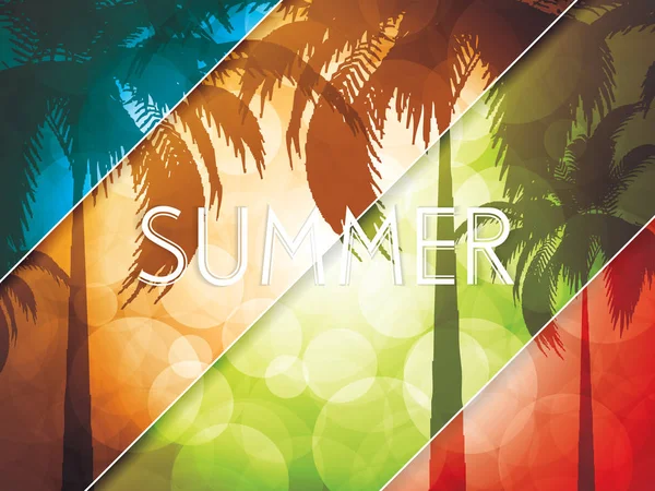 Yaz arka plan, tropikal konsept tasarımı, vektör çizim