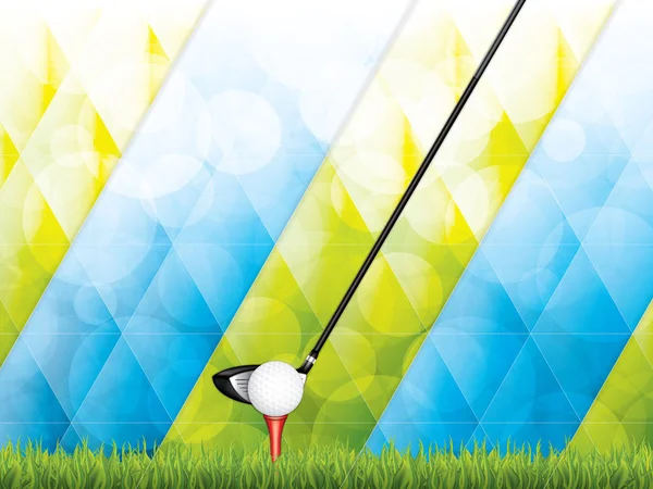 Illustration Vectorielle Brochure Golf Avec Club Balle — Image vectorielle