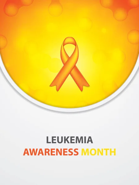 Leukemie Kanker Bewustzijn Month Cancer Lint Background Vector Afbeelding — Stockvector