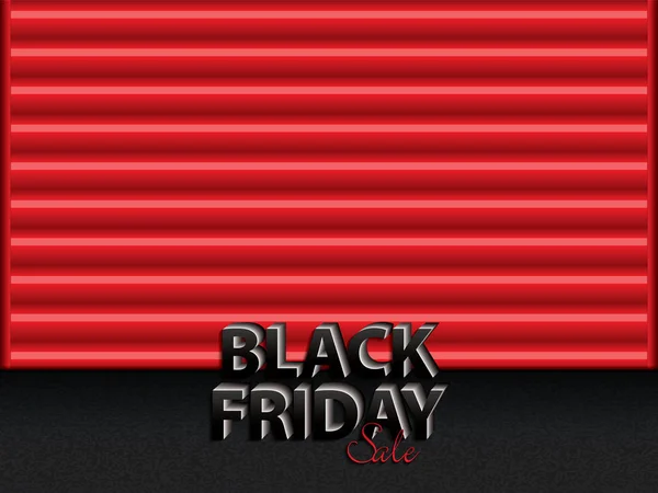 Zwarte Vrijdag Tekst Rode Opslag Deur Zwarte Vrijdag Verkoop Lay — Stockvector