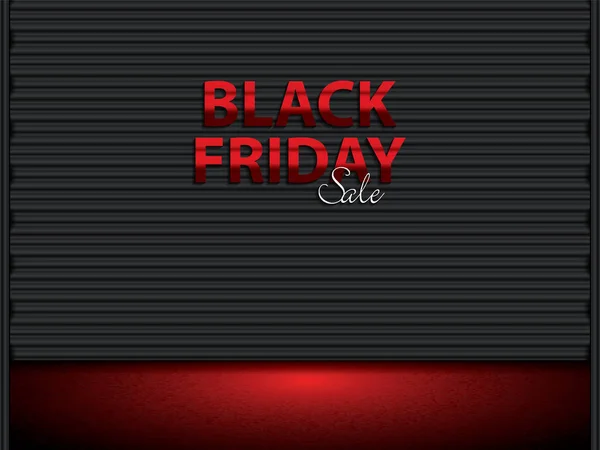 Black Friday Text Black Storage Door Black Friday Sale Layout — Stock Vector
