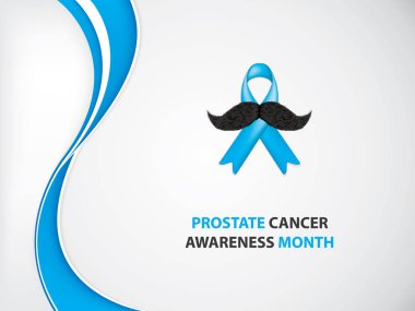 Prostat Kanseri Bilinçlendirme Month.Cancer şerit Background.Vector illüstrasyon.
