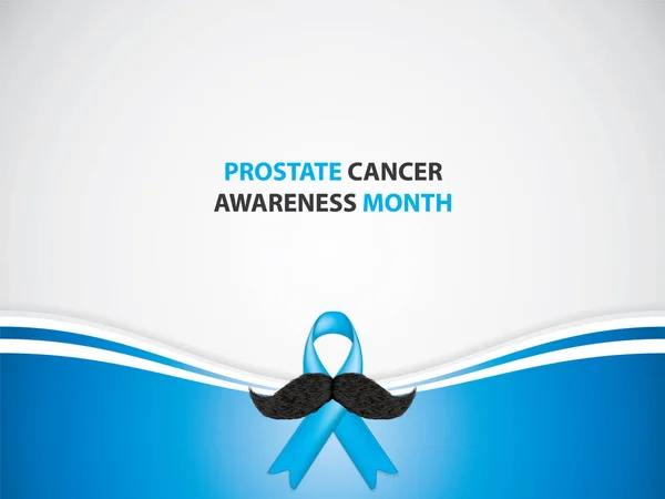 Prostaty Rak Świadomości Month Cancer Wstążki Background Vector Ilustracji — Wektor stockowy