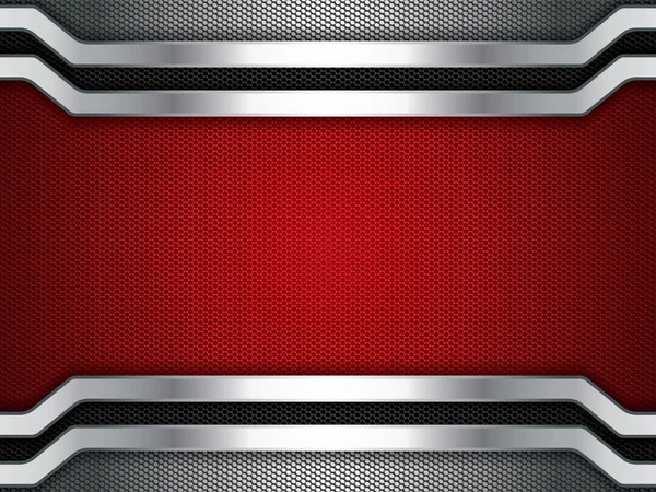 抽象的な背景 金属の赤いパンフレット ベクトル — ストックベクタ