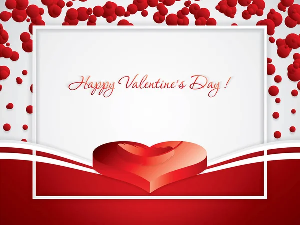 Red Valentine Dag Achtergrond Vectorillustratie — Stockvector