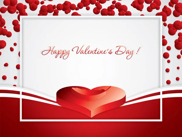 Red Valentine Day Background Vector Illustration — Stock Vector