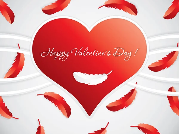 Red Valentine Dag Achtergrond Vectorillustratie — Stockvector