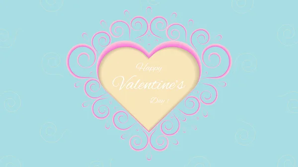 Glücklicher Valentinstag Background Holiday Grußkarte Vektorillustration — Stockvektor