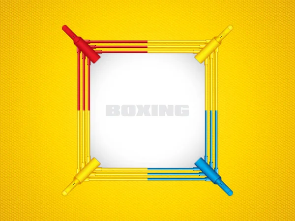 Vector Illustration Boxing Ring Top View — Stock Vector