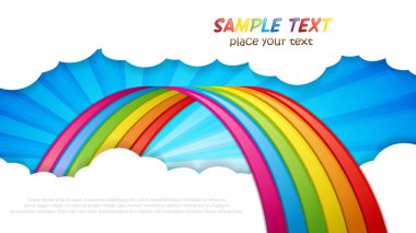 Parlak gökkuşağı kemerli